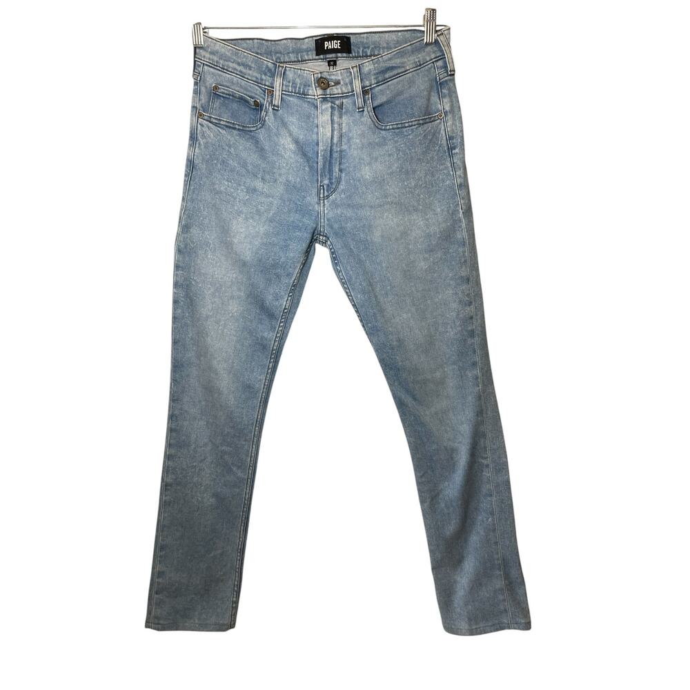 Paige Jeans Mens Lennox Size 32 Hemmed 29.5" Ogden wash Stretch - Picture 2 of 7